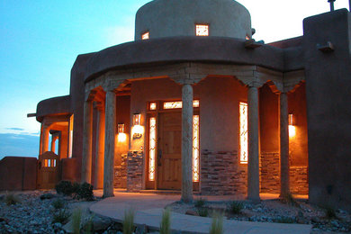 Inspiration for a southwestern home design remodel in Albuquerque