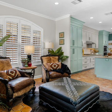 Sitting Room Opens Seamlessly to the Kitchen