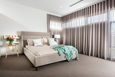Photo of a contemporary master bedroom in Perth.