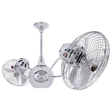 Vent Bettina Ceiling Fan with Metal Blades in Polished Chrome (indoor rated)