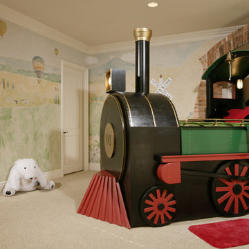 Del Mar Train-Themed Boy's Bedroom