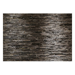 American Wallpaper & Design - Gray Brick Mural Wallpaper - Wallpaper