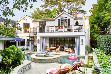 Inspiration for a coastal exterior home remodel in Atlanta