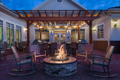 Beach style patio photo in New York