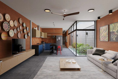 Example of a living room design in Other
