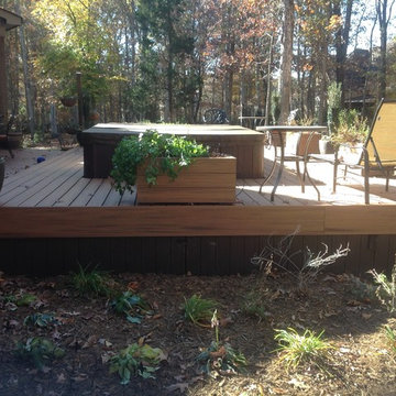 Charlotte Multi-Level Trex Composite Decks in Tiki Torch