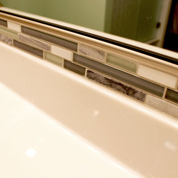 Medallion White Vanity, Cultured Marble Countertop, Tiled Shower ~ Brunswick, OH