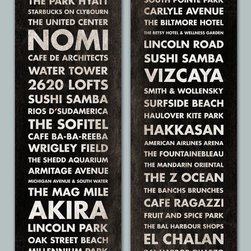 Chicago and Miami Custom Typography Artwork - Novelty Signs