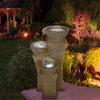 LED Lighted Cascade Bowls Fountain with Pump by Pure Garden