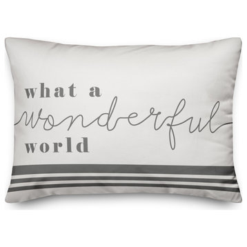 What A Wonderful World 14x20 Spun Poly Pillow