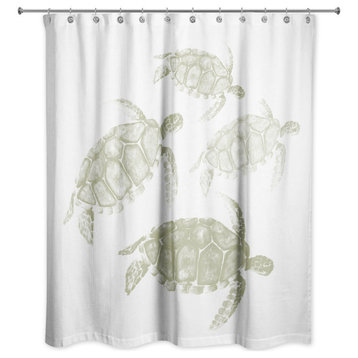 Sea Turtle Team 5 71x74 Shower Curtain