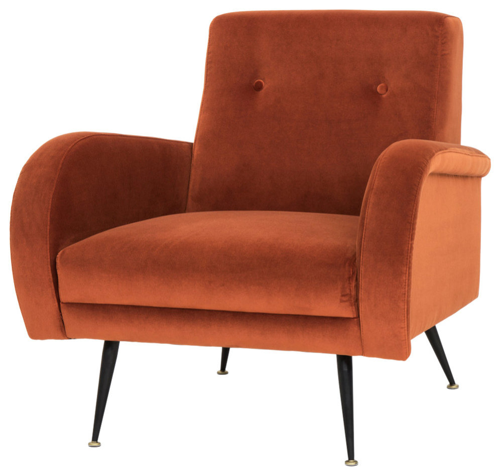 Rust Omega Chair Hugo Rust Occasional Chair - Midcentury - Armchairs And Accent Chairs ...