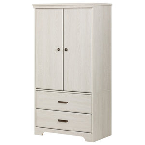 Prepac Monterey White Tv Wardrobe Armoire Traditional Armoires
