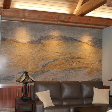 Living Room with African Juparana Gold Granite from Namibia