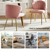 Luna Contemporary Side Chair With Tufted Back, Pink