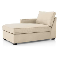 Crate&Barrel - Davis Left Arm Chaise (Diplomat) - Indoor Chaise Lounge Chairs