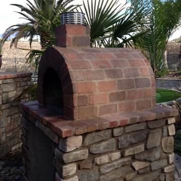The Ball Family Wood Fired Pizza Oven & Fireplace Combo