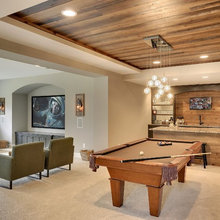 wood ceilings in basemtn