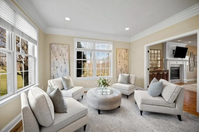 Example of a classic living room design in Other