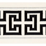 SCALAMANDRE - Imperial Embroidered Tape, Noir - COTTON / COTTON BLEND