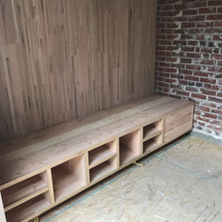 Building a Custom Storage Bench with Wall - Indoor Benches
