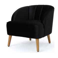 GDF Studio Scarlett Modern New Velvet Club Chair, Black
