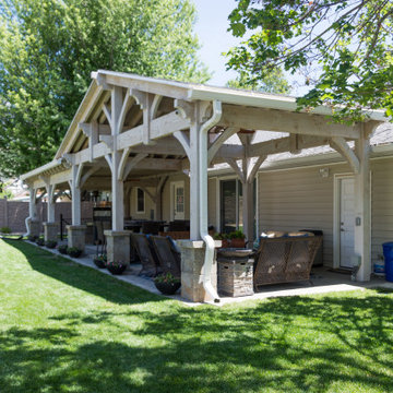 Bleach Timber Pavilion Pergola Outdoor Living Area