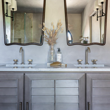 Modern and Understated Mediterranean Escape: Primary Bathroom