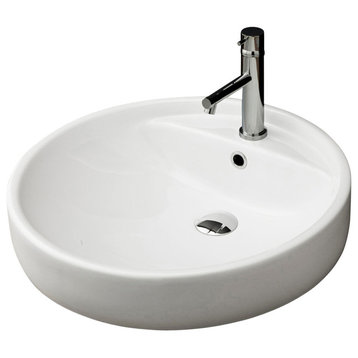 Lacava Twin Set Collection Self-rimming Porcelain Lavatory, White