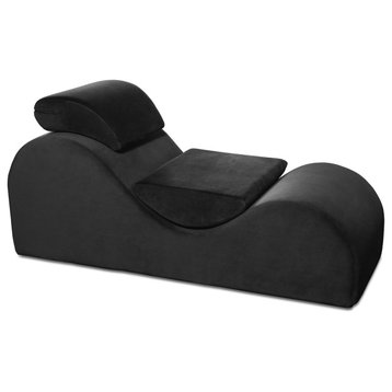 Avana Luvu Lounger-Chaise Lounge for Yoga, Exercise & More, Black