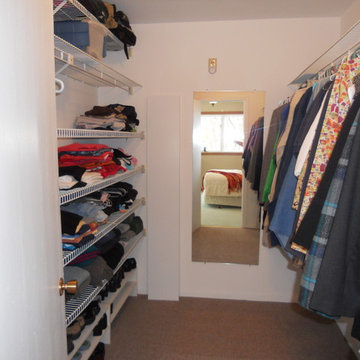 Closet- de-cluttered and organized