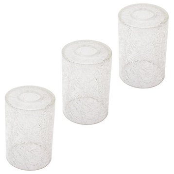 3 pack crack finish cylinder glass shade for light fixture