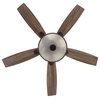 52 in Crystal Ceiling Fan With Light 5 Blade, Remote Control, Matte Black