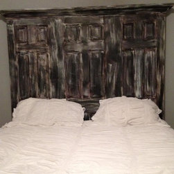 3 door king size headboard faux finished - Headboards