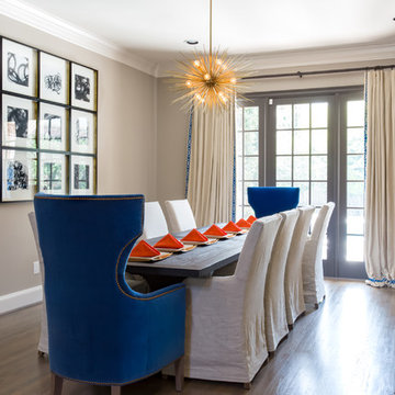Dramatic Cobalt & Gold | Memorial Home Renovation | Houston, TX | 2016