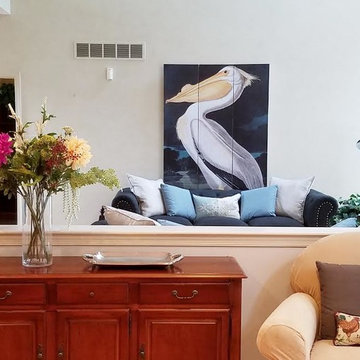 Creating a Sofa Back-Drop Using a Room Divider