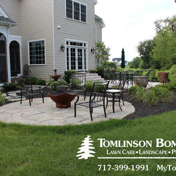 Irregular, Circular Flagstone Patio for Fire Pit Area - Lititz, PA