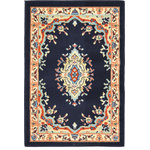 Unique Loom - Unique Loom Navy Blue Washington Reza 2' 2 x 3' 0 Area Rug - The gorgeous colors and classic medallion motifs of the Reza Collection will make a rug from this collection the centerpiece of any home. The vintage look of this rug recalls ancient Persian designs and the distinction of those storied styles. Give your home a distinguished look with this Reza Collection rug.