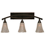 Toltec Lighting - Toltec Lighting 173-BC-729 Bow - Three Light Bath Bar - Shade Included.IS THIS A CHAIN HUNG FIXTURE?: NoWarranty: 1 YearAssembly Required: YesBackplate Length: 16.00* Number of Bulbs: 3*Wattage: 100W* BulbType: Medium* Bulb Included: No