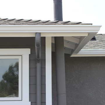 Rain Gutters in Culver City, K-Style Seamless Aluminum with Round Downspouts