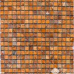 Gold Tumbled Mosaic | 5/8x5/8 - Tile