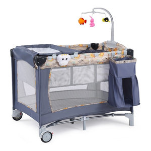 costway foldable travel baby playpen crib infant bassinet bed mosquito