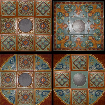 Exterior custom tile medallions