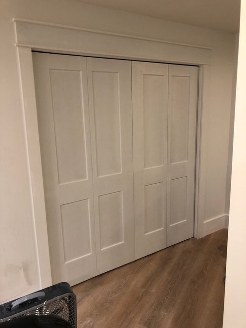 Hardware placement on bifold