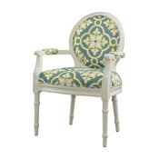 White and Teal Ghost Chair