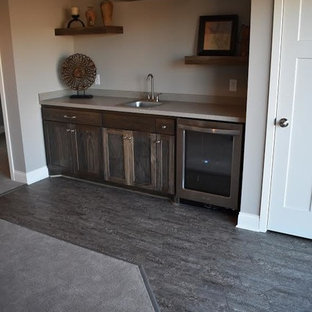 75 Beautiful Home Bar With Solid Surface Countertops Pictures