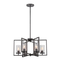 6 Light Chandelier by Designers Fountain 86586-CHA in Black Finish