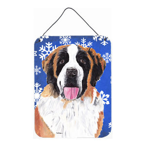 Border Collie Winter Snowflakes Holiday Metal Wall Or Door Hanging Prints Traditional Outdoor Wall Art By The Store