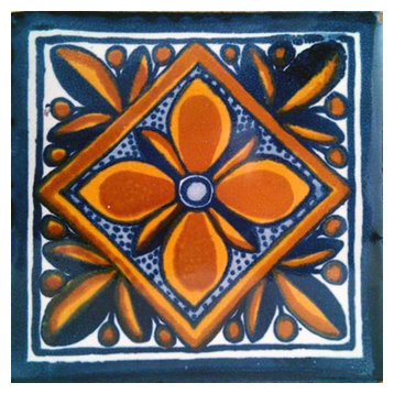 4"x4" Mexican Ceramic Handmade Tile #C001