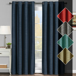 Royal Tradition - Galleria Blackout Thermal Insulated Stripe Curtain - Curtains
